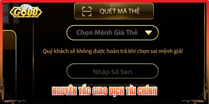 Nguyên tắc giao dịch tài chính